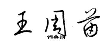 梁锦英王周苗草书个性签名怎么写