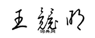 梁锦英王竞明草书个性签名怎么写