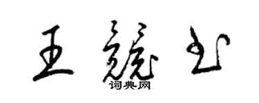 梁锦英王竞书草书个性签名怎么写