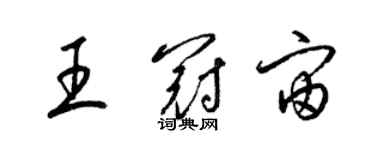 梁锦英王冠宙草书个性签名怎么写