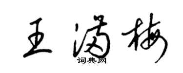 梁锦英王满梅草书个性签名怎么写
