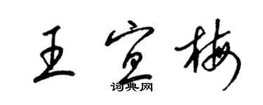 梁锦英王宜梅草书个性签名怎么写