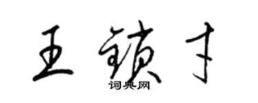 梁锦英王锁才草书个性签名怎么写