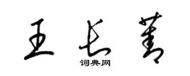 梁锦英王长菁草书个性签名怎么写