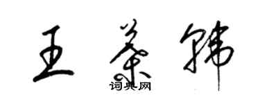 梁锦英王叶韩草书个性签名怎么写