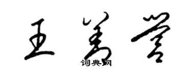 梁锦英王善营草书个性签名怎么写