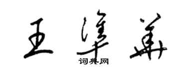 梁锦英王准华草书个性签名怎么写
