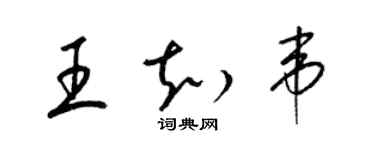 梁锦英王知韦草书个性签名怎么写