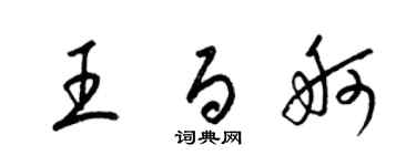 梁锦英王百舸草书个性签名怎么写