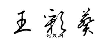 梁锦英王彩葵草书个性签名怎么写