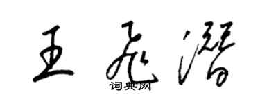 梁锦英王飞潜草书个性签名怎么写