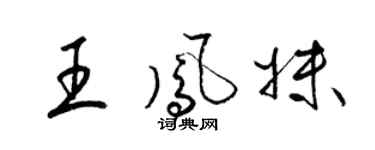 梁锦英王凤妹草书个性签名怎么写