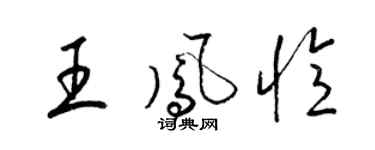 梁锦英王凤忆草书个性签名怎么写