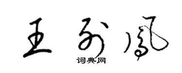 梁锦英王列凤草书个性签名怎么写