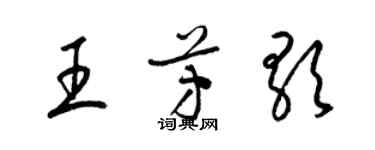 梁锦英王芳歌草书个性签名怎么写