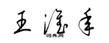 梁锦英王淮年草书个性签名怎么写