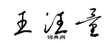 梁锦英王汪量草书个性签名怎么写
