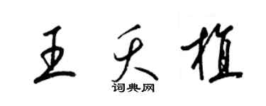 梁锦英王夭植草书个性签名怎么写