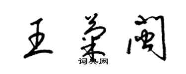 梁锦英王菊闽草书个性签名怎么写