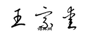 梁锦英王宗爱草书个性签名怎么写