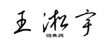 梁锦英王淞宇草书个性签名怎么写