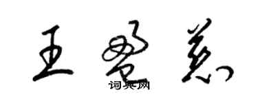 梁锦英王盈慈草书个性签名怎么写