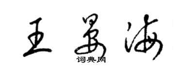 梁锦英王晏海草书个性签名怎么写