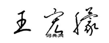 梁锦英王宏朦草书个性签名怎么写