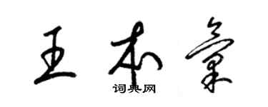 梁锦英王本汇草书个性签名怎么写