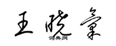 梁锦英王晓汇草书个性签名怎么写