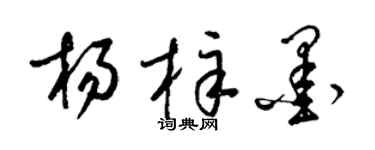 梁锦英杨梓墨草书个性签名怎么写