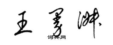 梁锦英王曼淑草书个性签名怎么写