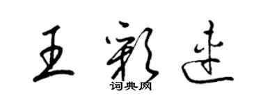 梁锦英王彩连草书个性签名怎么写