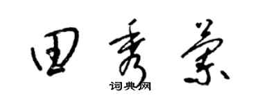 梁锦英田秀兰草书个性签名怎么写