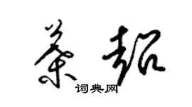 梁锦英叶超草书个性签名怎么写