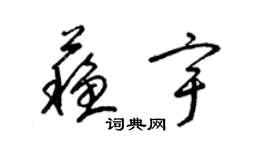 梁锦英苏宇草书个性签名怎么写