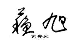 梁锦英苏旭草书个性签名怎么写