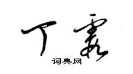梁锦英丁霞草书个性签名怎么写