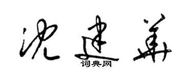 梁锦英沈建华草书个性签名怎么写
