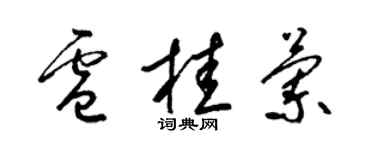 梁锦英卢桂兰草书个性签名怎么写