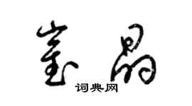 梁锦英崔晶草书个性签名怎么写