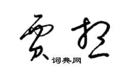 梁锦英贾想草书个性签名怎么写