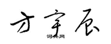 梁锦英方宇辰草书个性签名怎么写