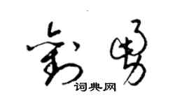 梁锦英刘勇草书个性签名怎么写