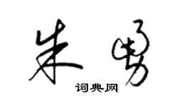 梁锦英朱勇草书个性签名怎么写
