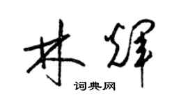 梁锦英林辉草书个性签名怎么写