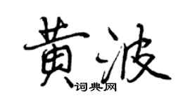 曾庆福黄波行书个性签名怎么写
