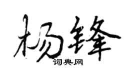 曾庆福杨锋行书个性签名怎么写