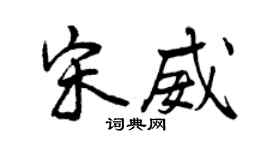 曾庆福宋威行书个性签名怎么写