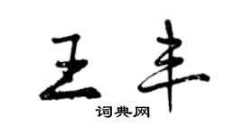 曾庆福王丰行书个性签名怎么写